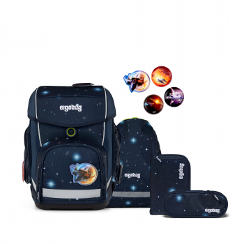 Ergobag Cubo KoBärnikus Galaxy Glow Edition Schulranzen Set 5tlg.