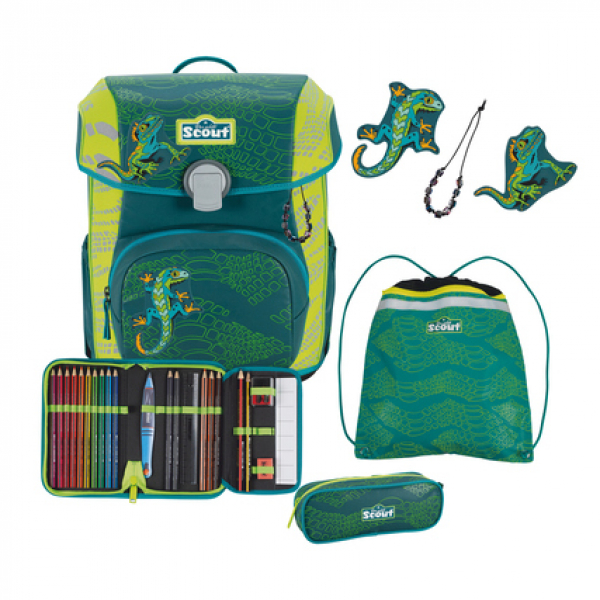 Scout Neo Exklusiv Superflash Extreme Lizard  Schulranzen-Set