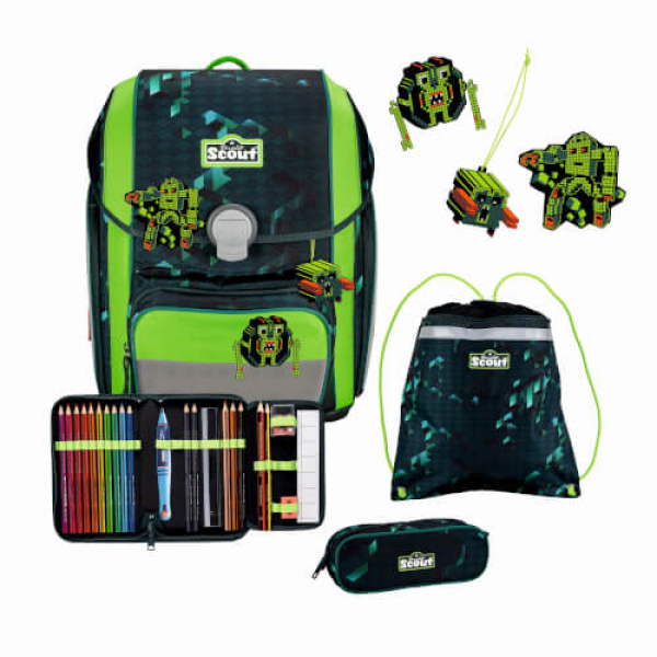 Scout Genius Cubes Schulranzen Set 4tlg.